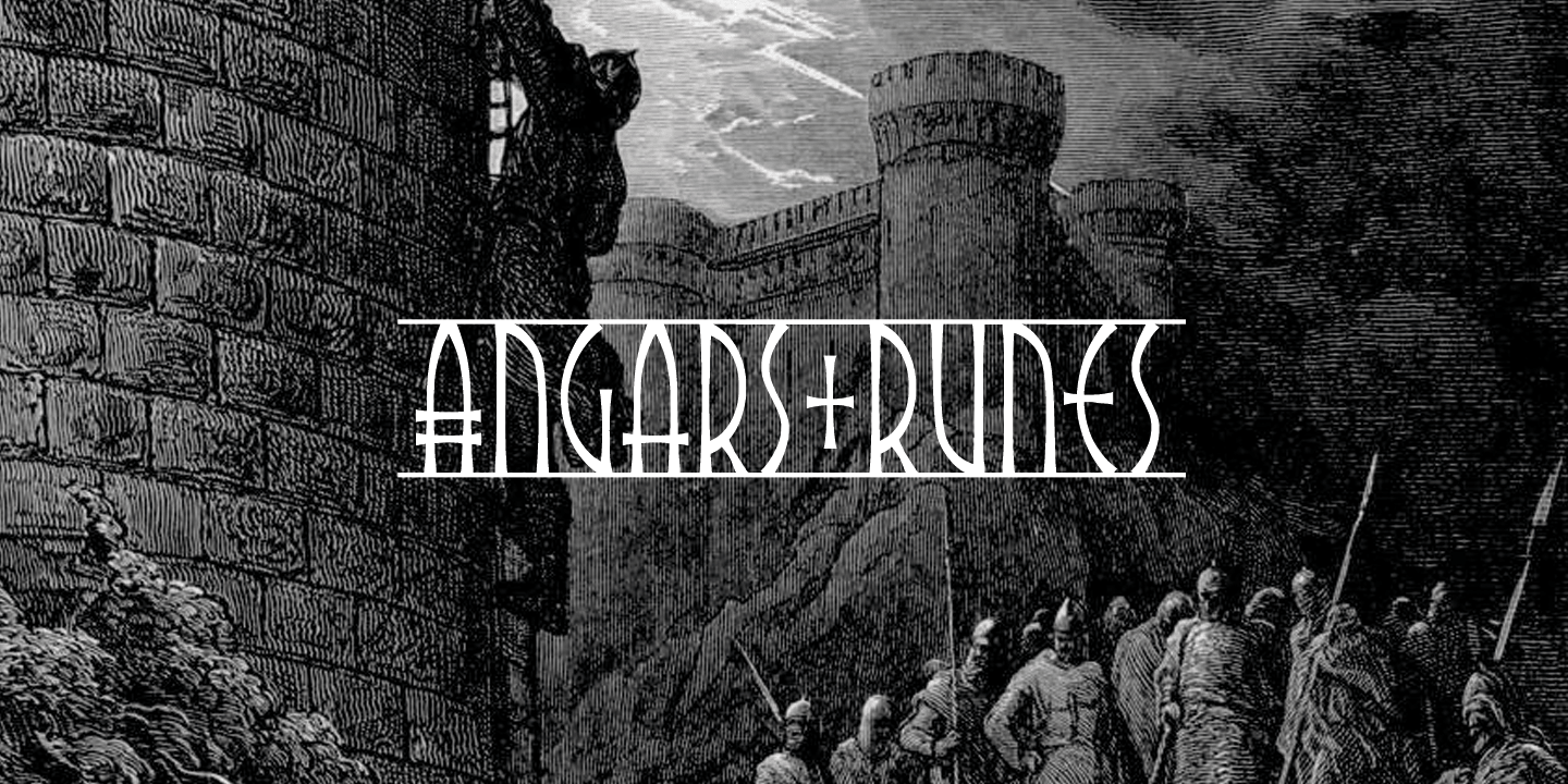 Пример шрифта Angars Runes
